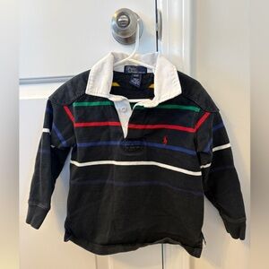 Toddler Boy’s Polo by Ralph Lauren Striped Rugby shirt Long Sleeve Size 4T